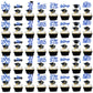 Graduation Cupcake Toppers 2024 Blue, Glitter Class Of 2024 Cupcake Toppers Supplies, Class Of 2024 Congrats Grad Cap Diploma Cu