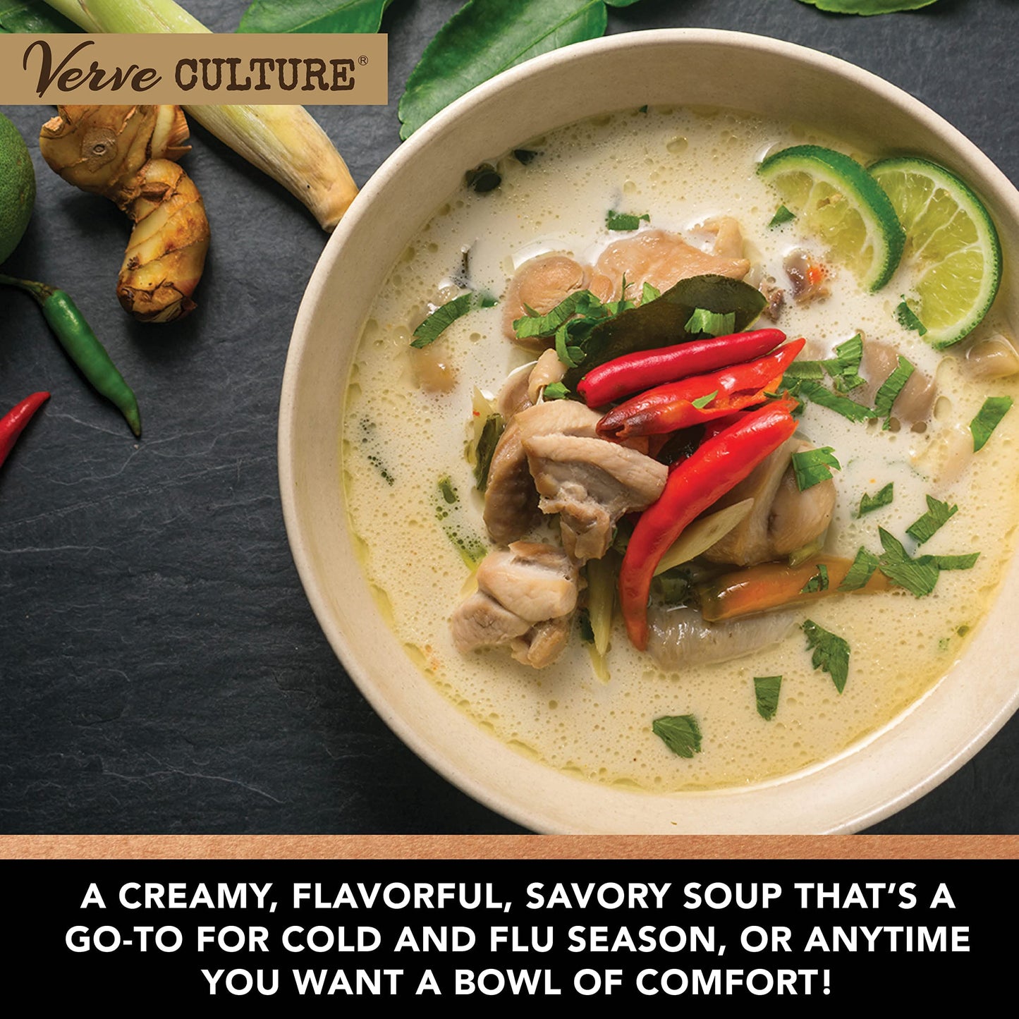 Thai For Two Cooking Kit By Verve Culture | Usda-Organic Tom Kha Soup Cooking Kit | Authentic Thai Cuisine | Unique Cooking Gift