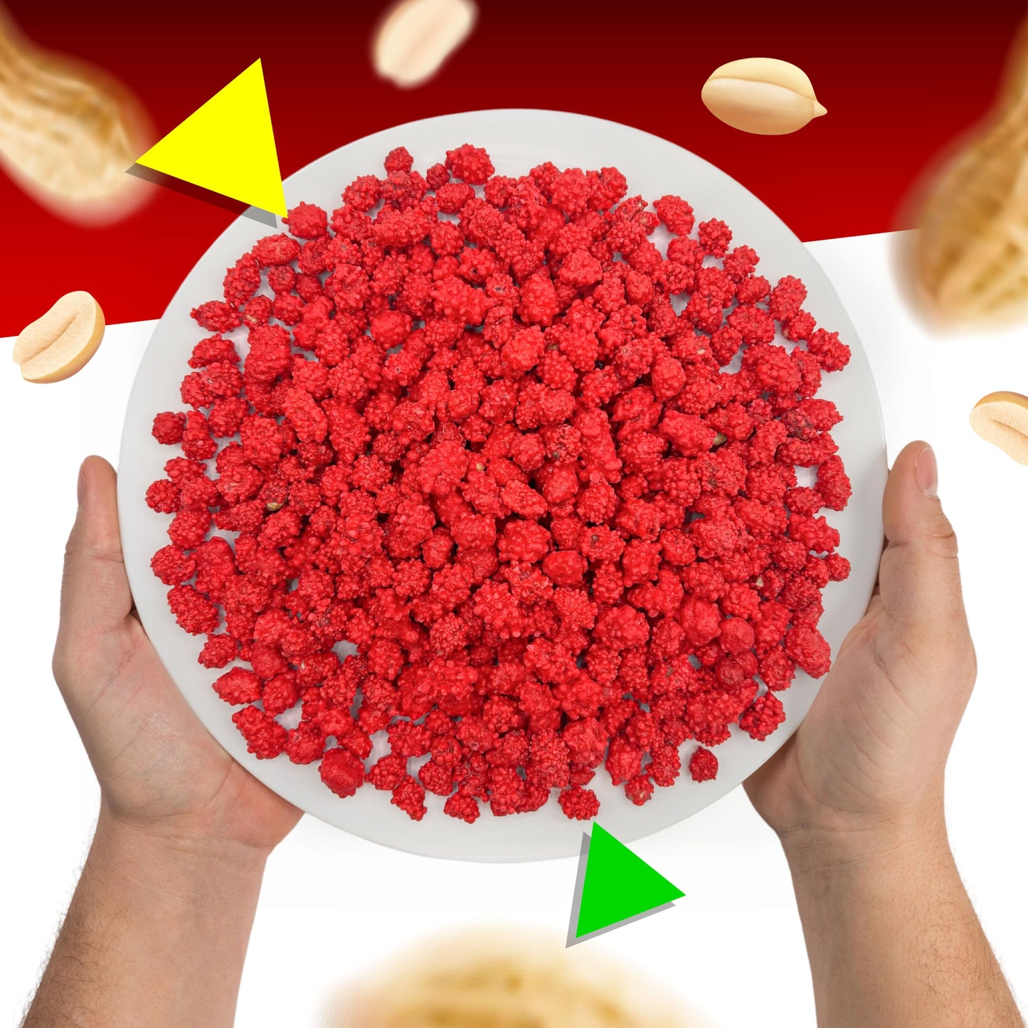 French Burnt Peanuts Candy | 1 Pound Bag | Crunchy Coated Peanuts | Old Fashioned Treat for Snacking and Gifting | Red Candy wit