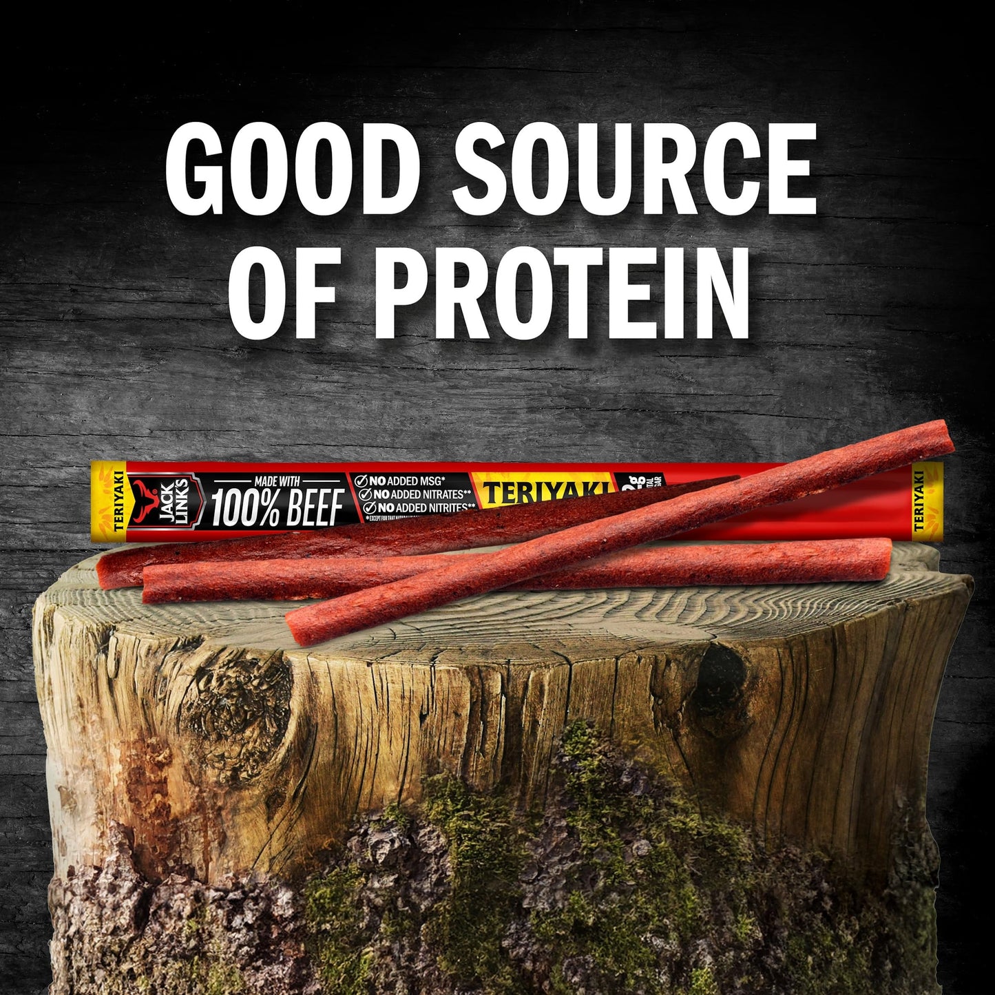 Jack Links Beef Sticks, Teriyaki Flavor, 5g Protein, 0.92 Oz (20 Count), Keto Friendly, Individually Wrapped