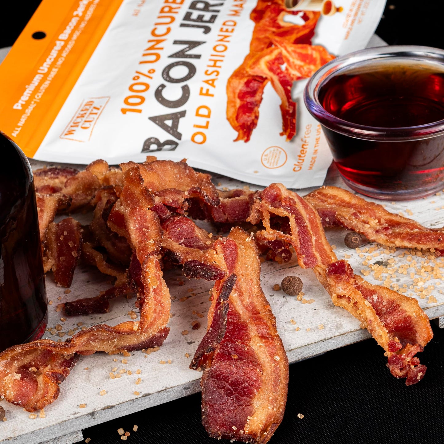 Bacon Jerky Variety Pack & Jerky Gift Basket for Men | Tender  Flavorful  Easy to Chew Craft Jerky w/up to 24g Protein Per Bag  Carnivore Diet  High Protein  Healthy Snack for mature-themeds (5 Bags)