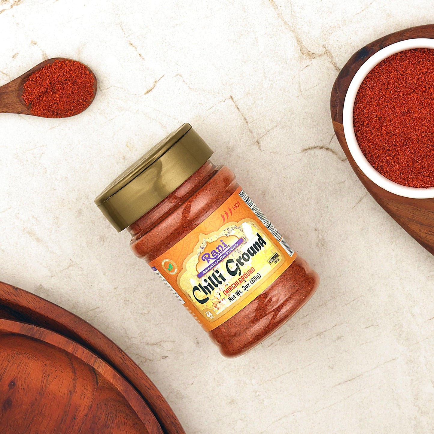 Rani Chilli Powder (Mirchi) Ground Indian Spice 3Oz (85G) Pet Jar ~ All Natural | Salt-Free | Vegan | No Colors | Gluten Friendl