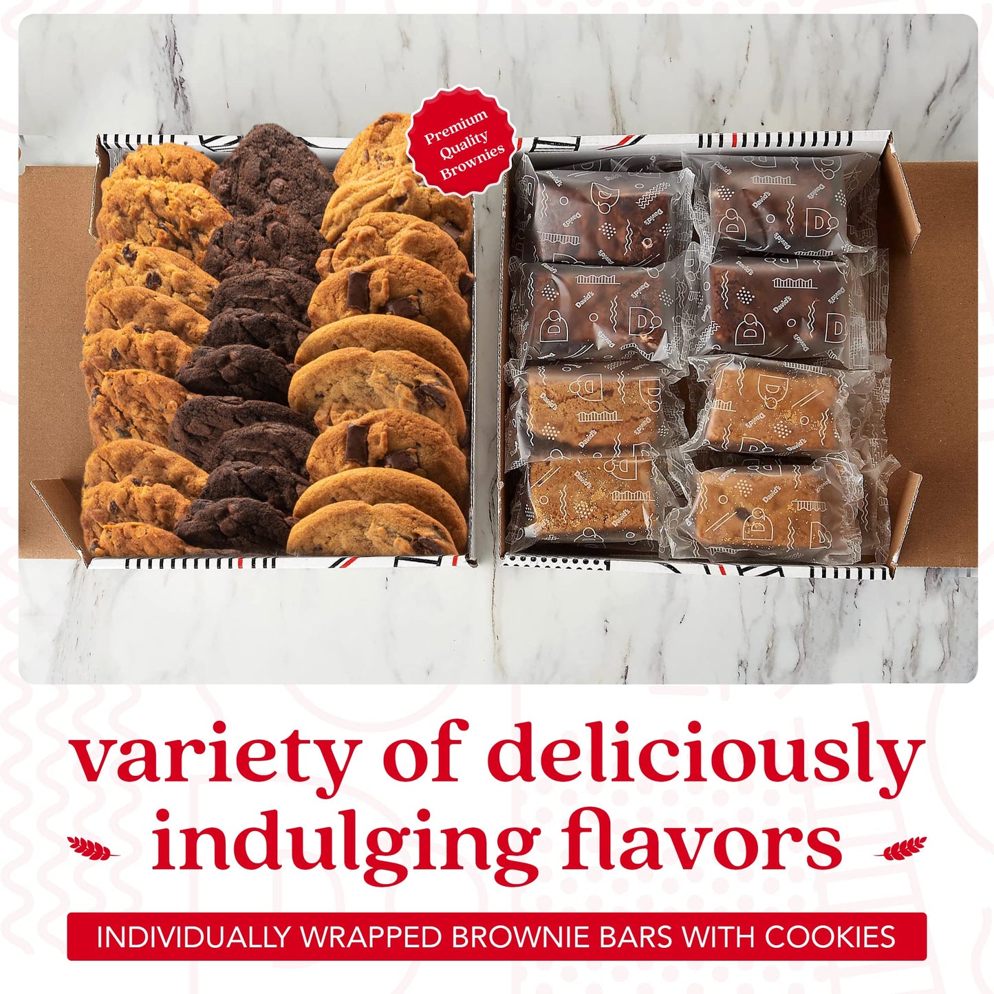 DAVIDS COOKIES Assorted Cookies & Brownies in Carton Box | Enjoy Our Homemade, Delicious, Great for Sharing Freshly-Baked Food