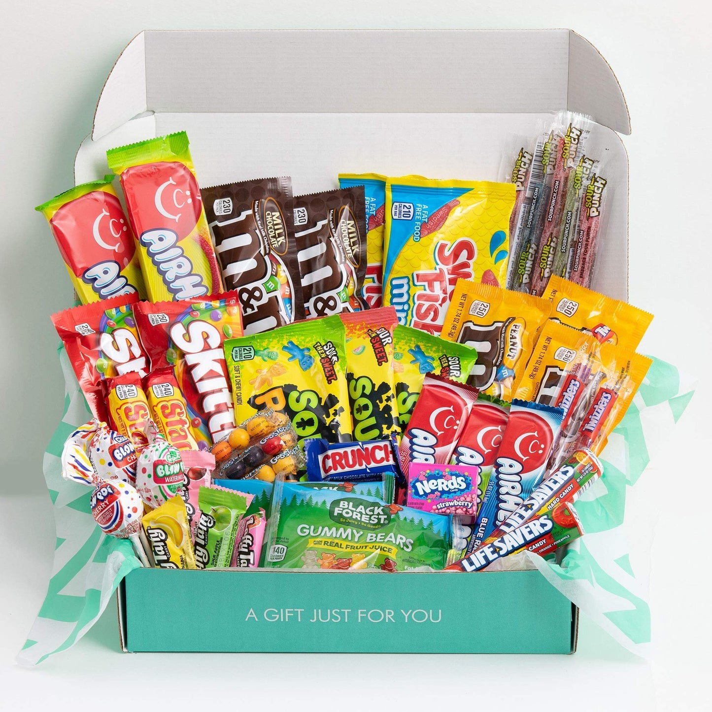 The Care Crate Co. Ultimate Candy Snack Box - 40 Count with Full Size Candies - Starburst, Skittles, Twizzlers & More!