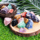 Uu Unihom 3 Lbs Bulk Rough Madagascar Stones Mix - Large 1'' Natural Raw Stones Crystal For Tumbling, Cabbing, Fountain Rocks, D