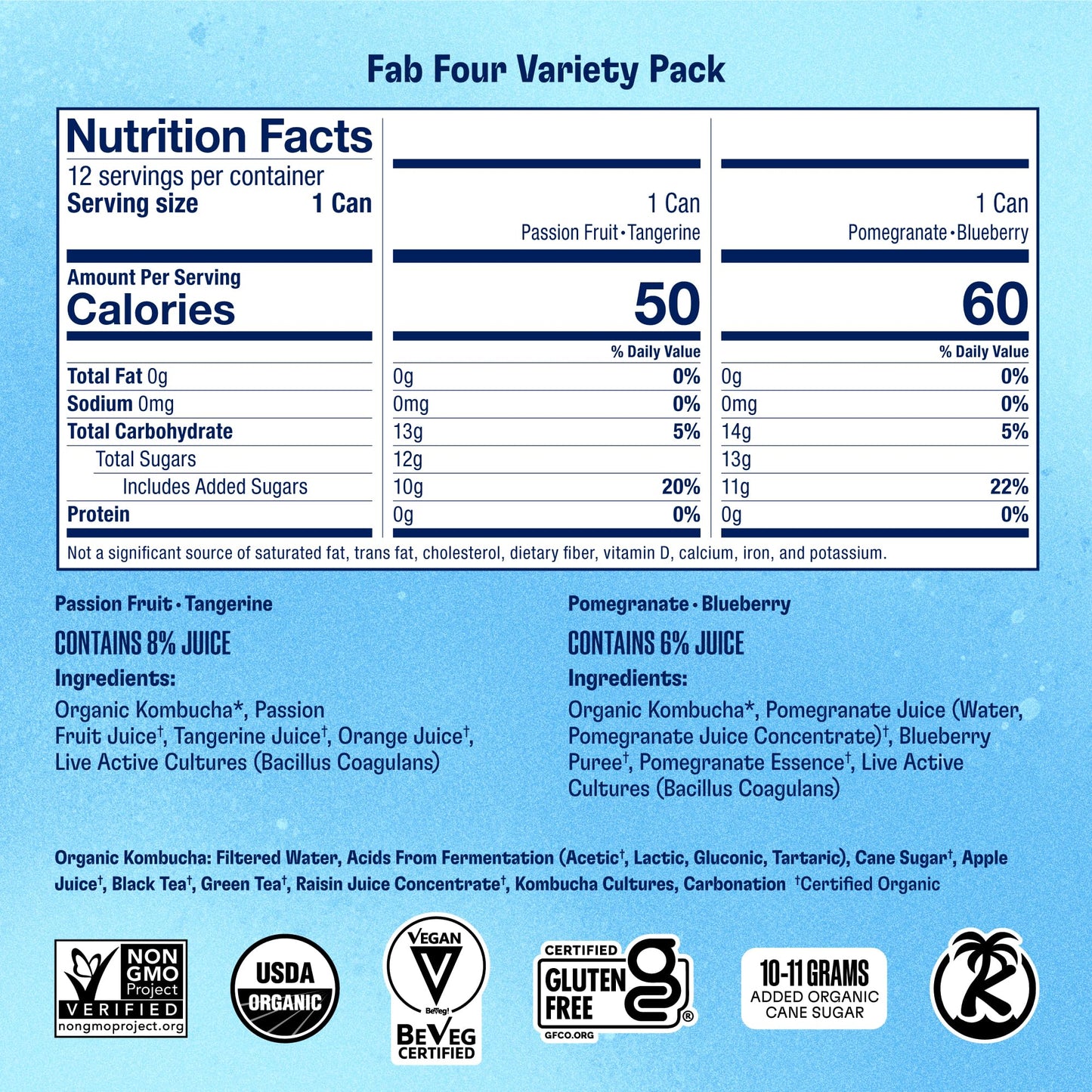 Variety Pack Of Four Flavors In Cans By Health-Ade