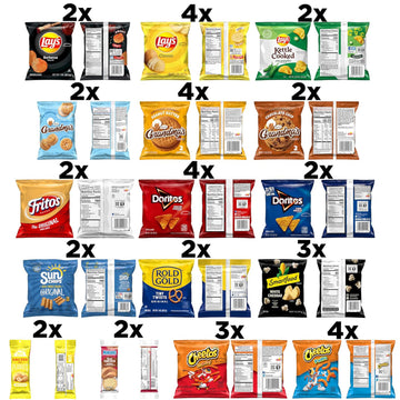Frito Lay Ultimate Classic Snacks Package, Variety Assortment Of Chips, Cookies, Crackers, & Nuts, (Pack Of 40) (Packaging May Vary)
