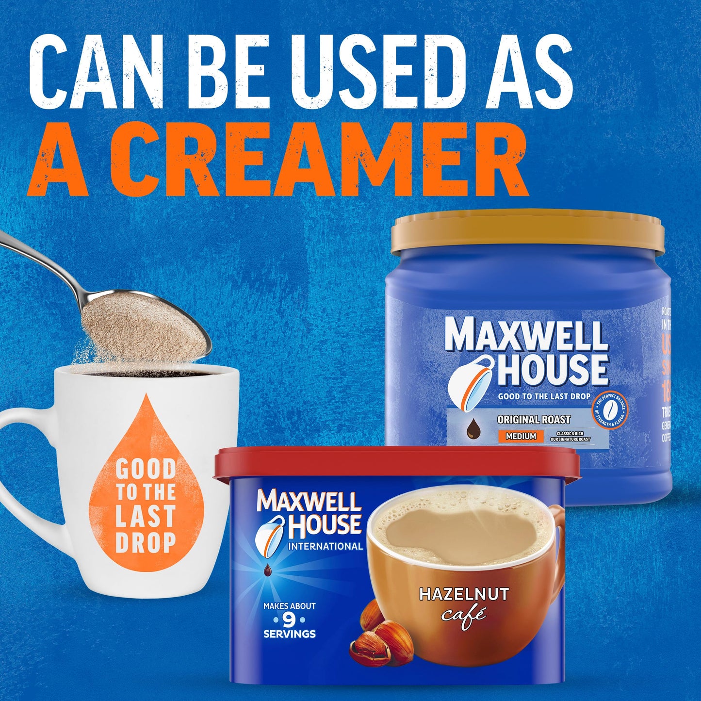 Maxwell House International Hazelnut Caf  -Style Instant Coffee Beverage Mix (9 oz Canister)