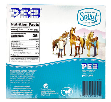 Pez Candy Spirit Gift Set - Lucky & Spirit Dispensers with 6 Rolls Mixed-Fruit, 1 Count
