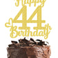 44 Birthday Cake Toppers-Gold Glitter, 44Th Cake Topper For Men,44 Cake Topper For Women, 44Th Birthday Decorations,44Th Birthda