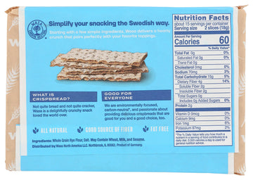 Wasa Light Rye Crispbread, 9.5 Ounce