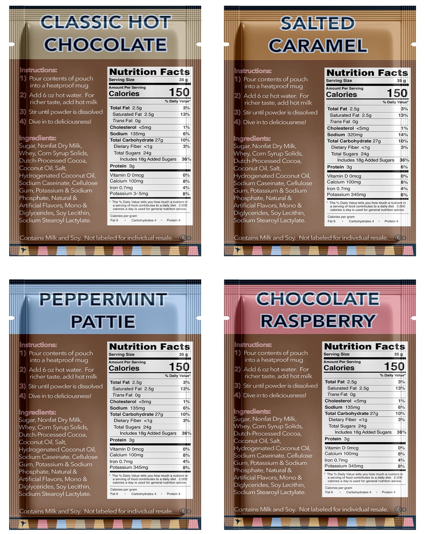 Double Donut Hot Chocolate Variety Pack 64 Ct (2 X 32 Ct)