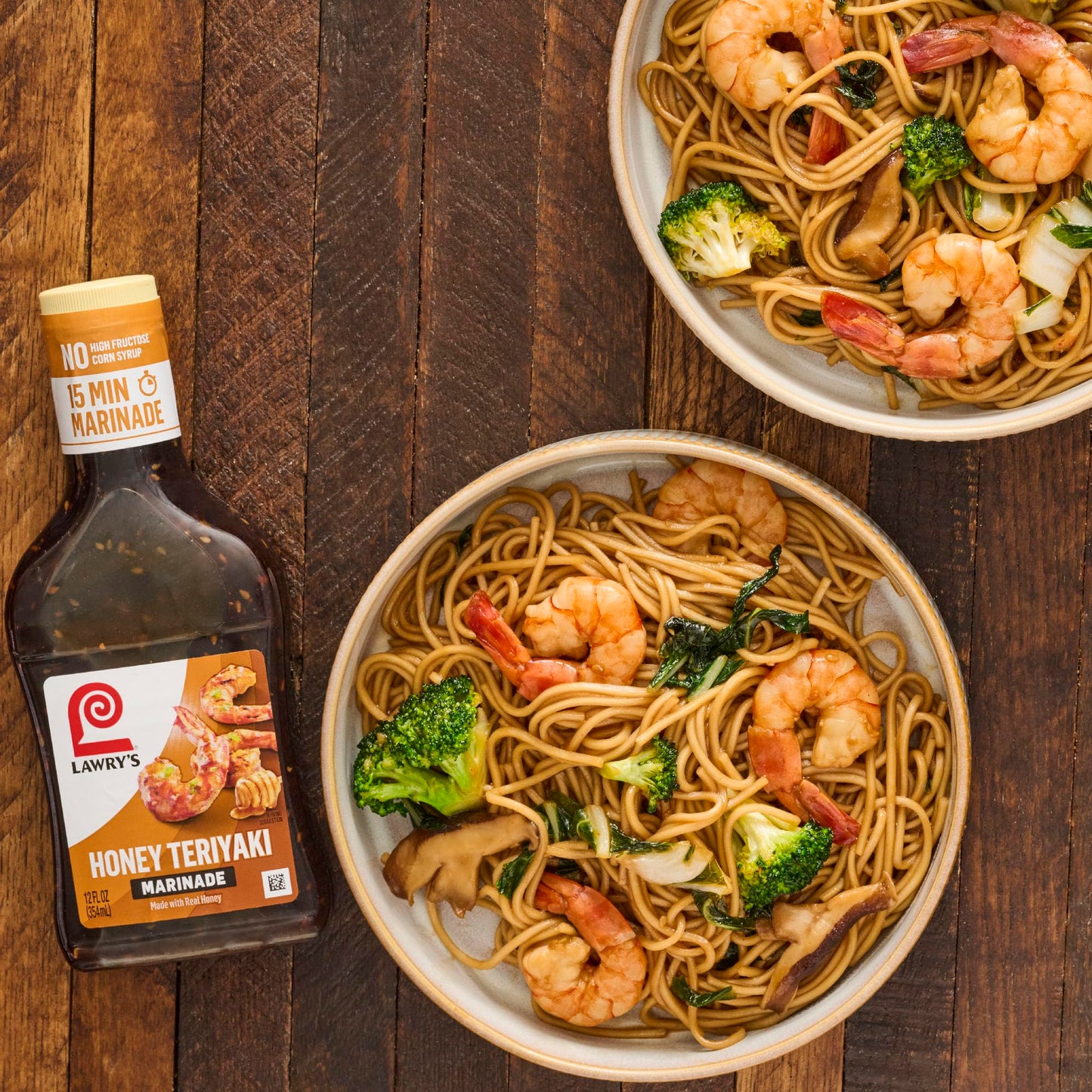 Lawry'S Marinade, Honey Teriyaki, 15 Minute Marinade, No High Fructose Corn Syrup, Made With Honey, Soy Sauce, And Garlic, Great