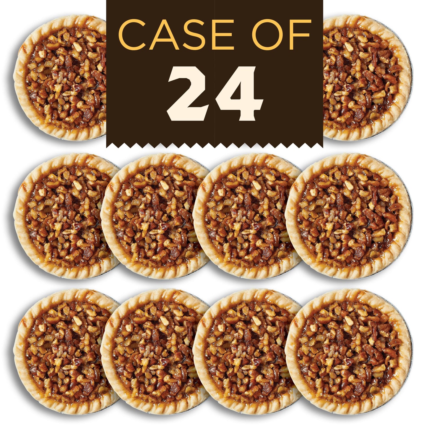 PRIESTERS Mini Pecan Pies | Case of 24 | 3oz Each | Homemade Taste | Perfect for Entertaining