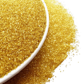 SE Si&Moos Gold Sanding Sugar Gold Edible Sparkling Sprinkles Sanding Sugar Crystals for Cookie Decorating Edible Glitter Rimmer