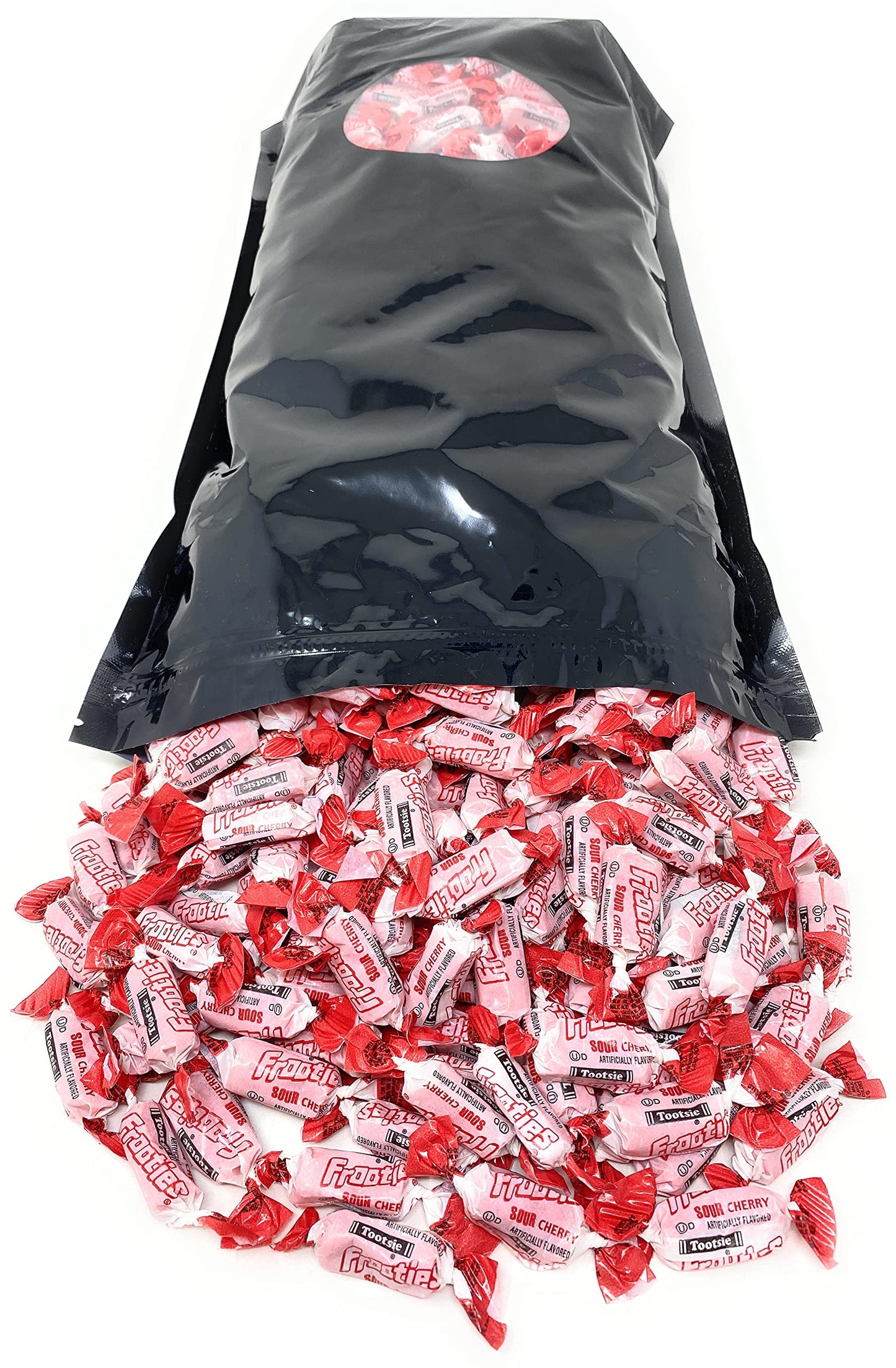 Halloween Bulk Sour Cherry Flavor Tootsie Roll Frooties Chewy Red American Taffies Candy Individually Wrapped In Resealable Asso