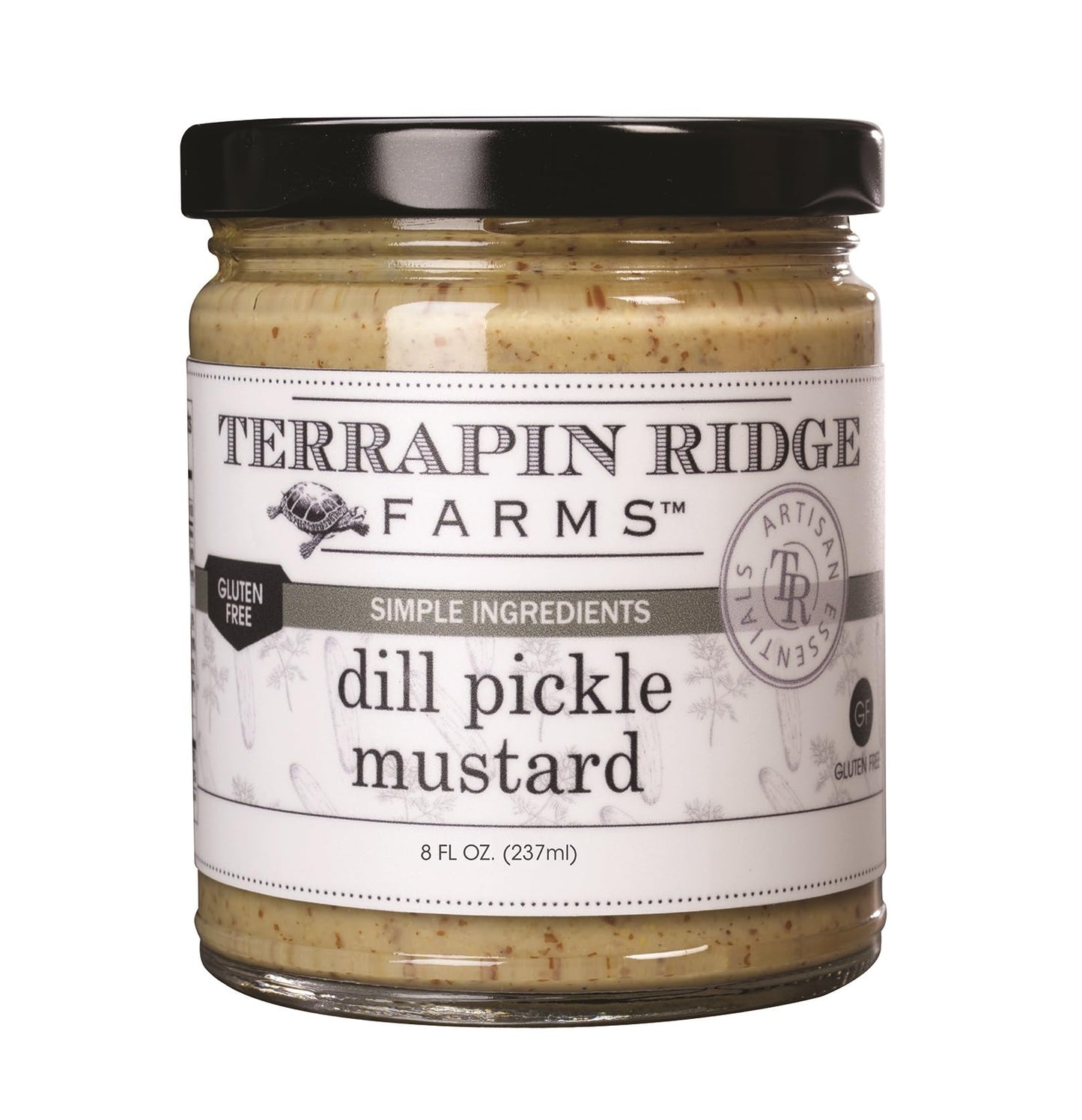Terrapin Ridge Farms Dill Pickle Mustard - Zesty Blend of Dill Pickles & Smooth Dijon - Perfect for Burgers, Brats, Sandwiches &