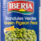 Iberia Green Pigeon Peas, 105 Oz