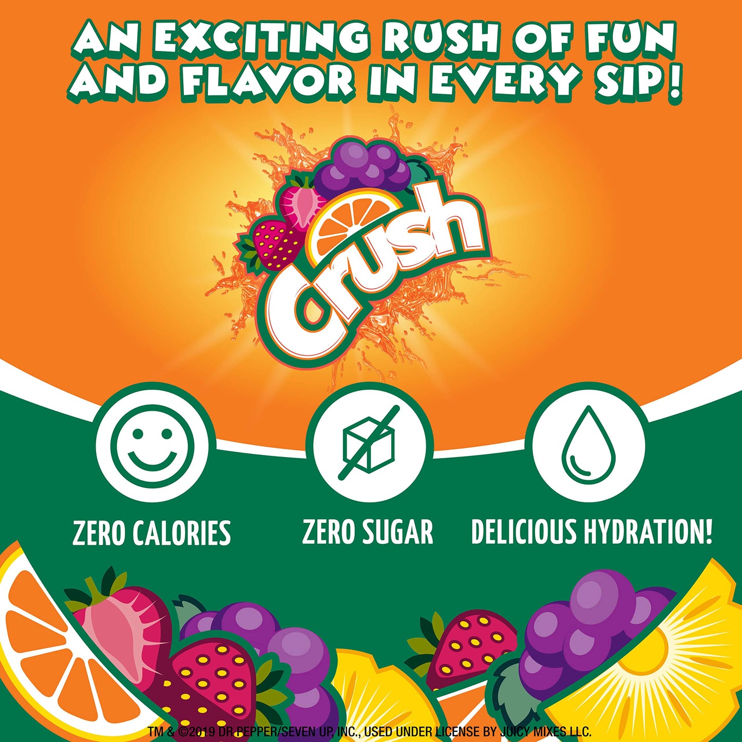 Crush Liquid Water Enhancer, G  Flavor, Sugar Free, 1.62 Fl Oz (Pack of 4)