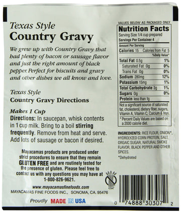 Mayacamas Country Gravy Mix, 0.75 Ounce, Pack of 12, Perfect for Homemade Meals