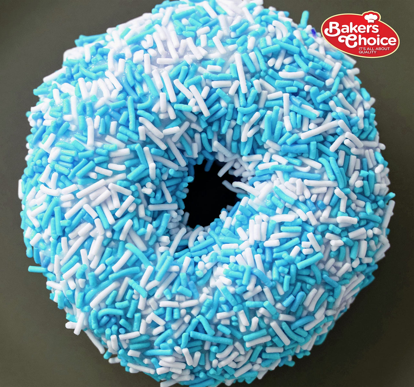 Bakers Choice Blue Sprinkles For Baking - Jimmies Sprinkles For Ice Cream Toppings - Dairy Free, Kosher 2.8 Oz.