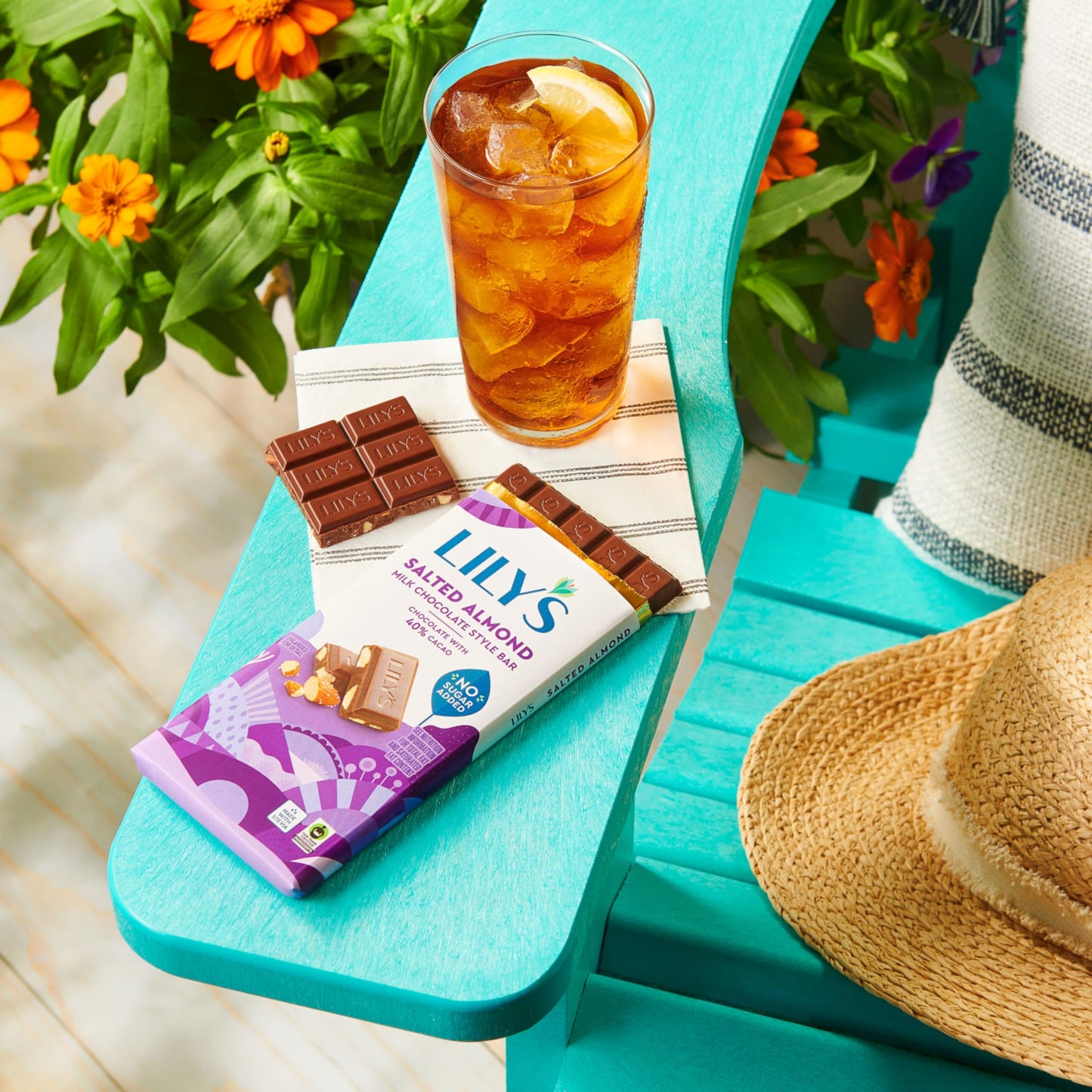 Lilys Sweets, Salted Almond Milk Chocolate Bar, 3 Oz