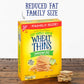 Wheat Thins Reduced Fat Whole Grain Wheat Crackers, Family Size, 6 - 14.5 Ounce Boxes (Pack of 6)