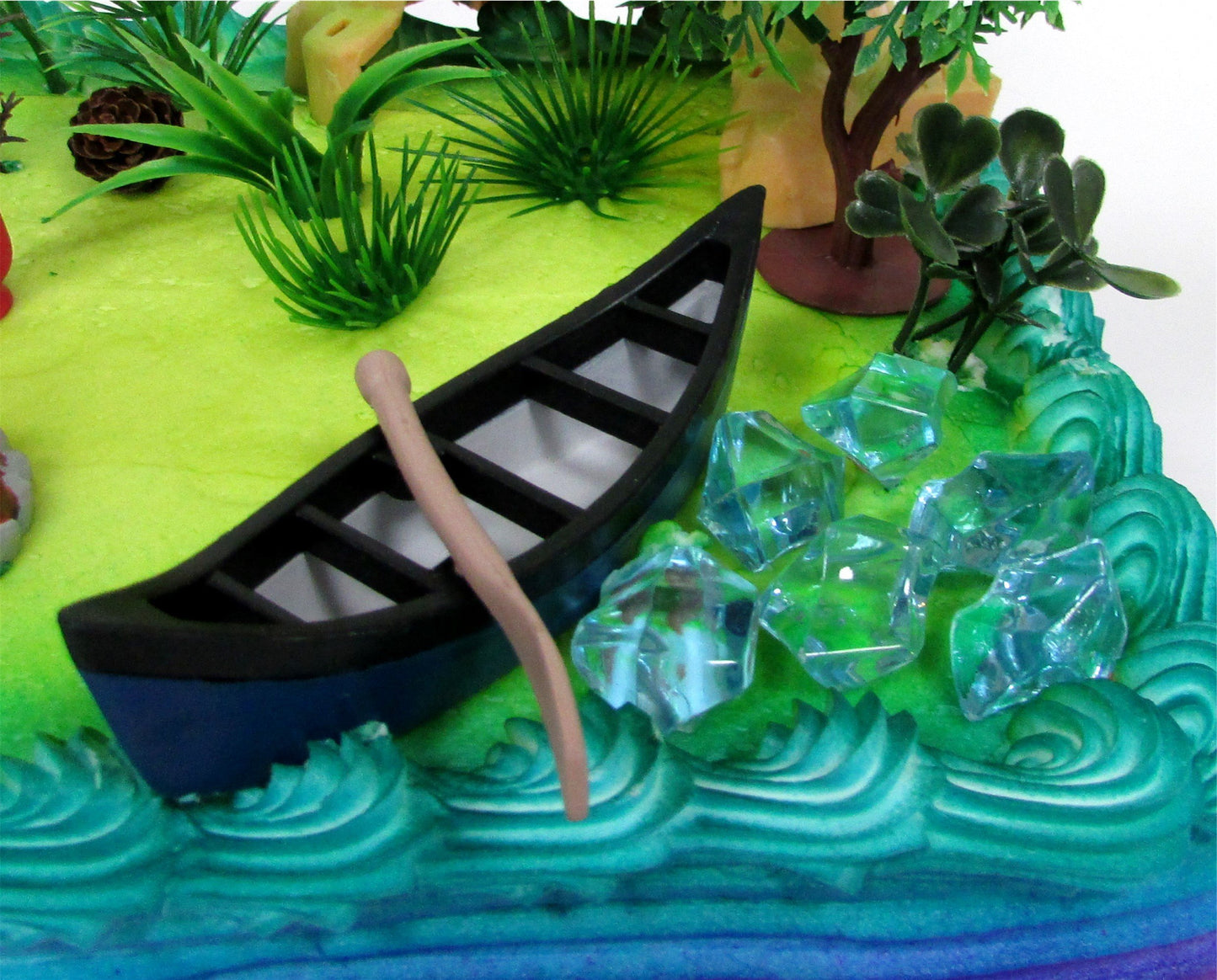 Nature Scene CAMPING 20 Piece Birthday CAKE Topper Set, Featuring Camping Items and Decorative Themed Accessories