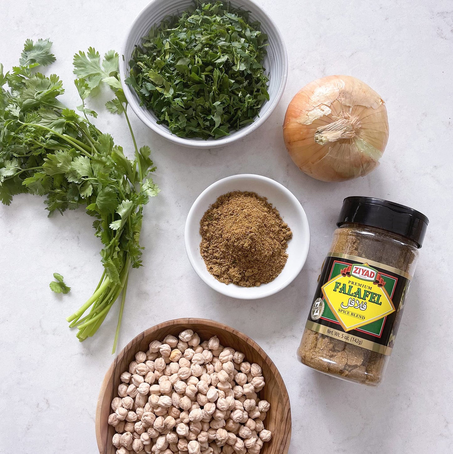 Ziyad Shaker Premium Falafel Spice Blend, Flavorful, Salt-Free, Vegan, Vegetarian, No Colors, No Additives, No Preservatives, 5O