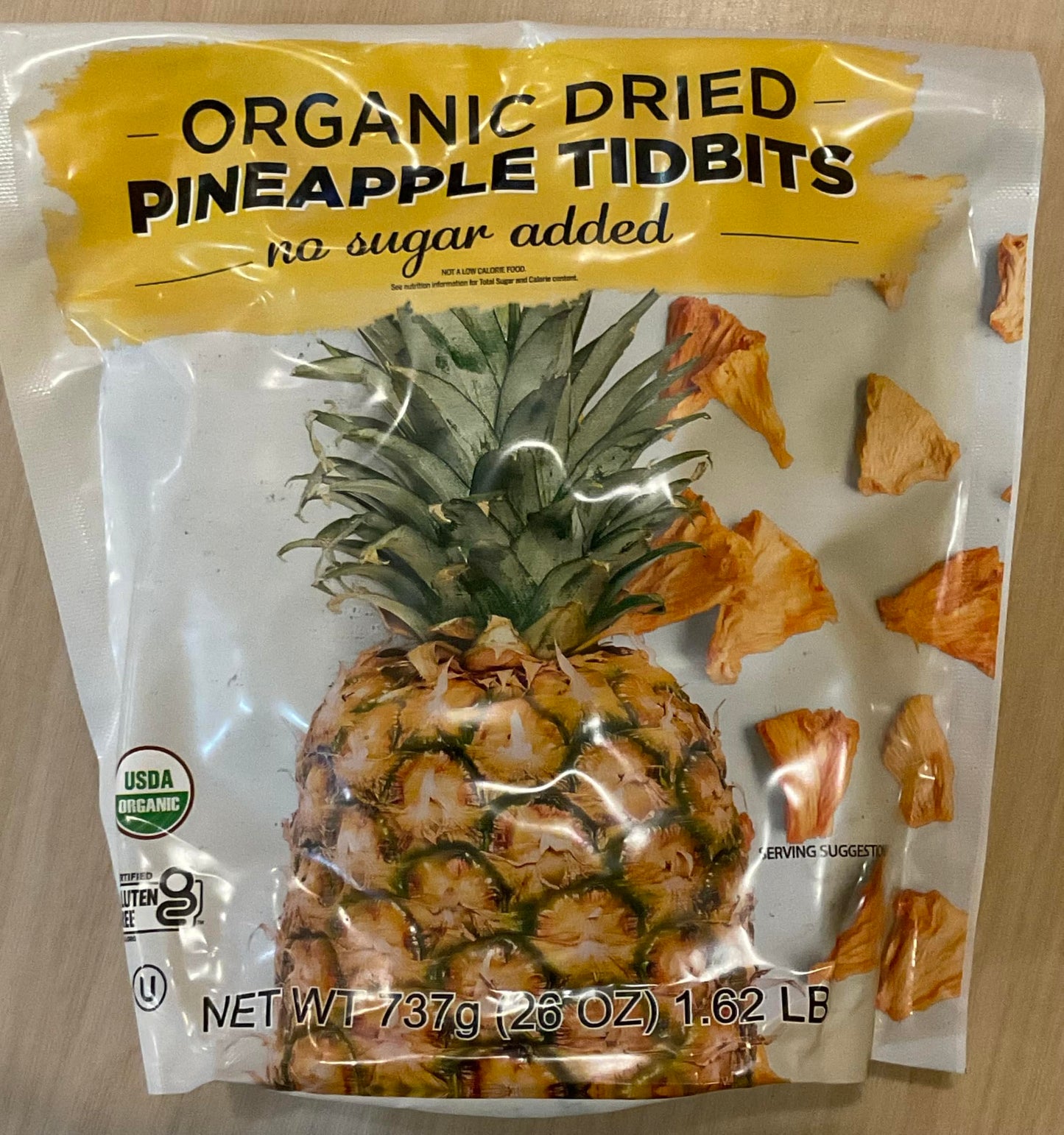 Organic Dried Pineapple Tidbits 26 oz