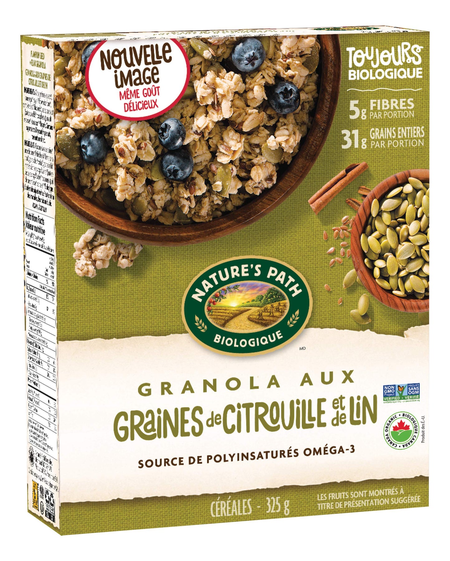 Natures Path Organic Granola Cereal, Pumpkin Seed + Flax, 11.5 Ounce Box (Pack Of 6)
