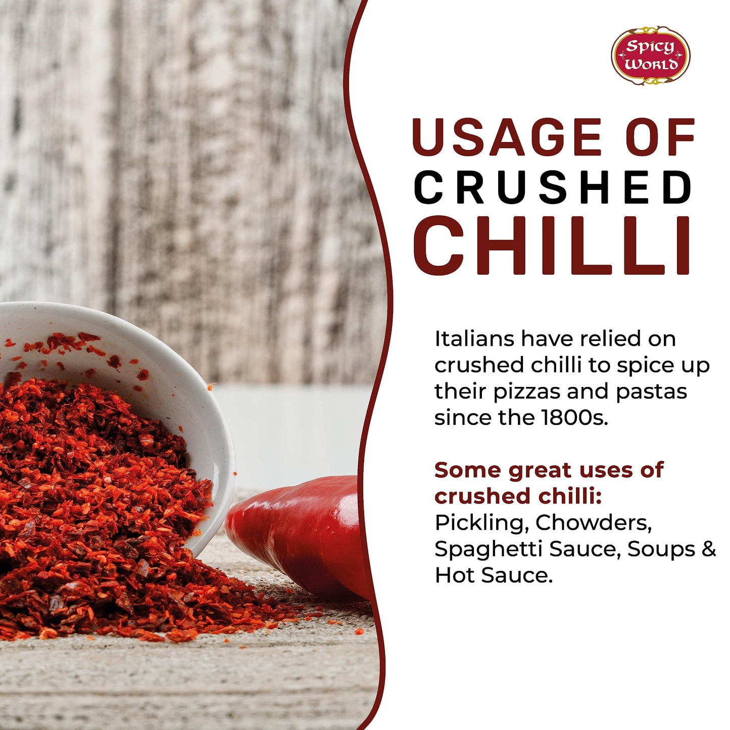 Crushed Red Pepper Flakes 5 Pound Bulk Value Pack - Chili Flakes - by Spicy World