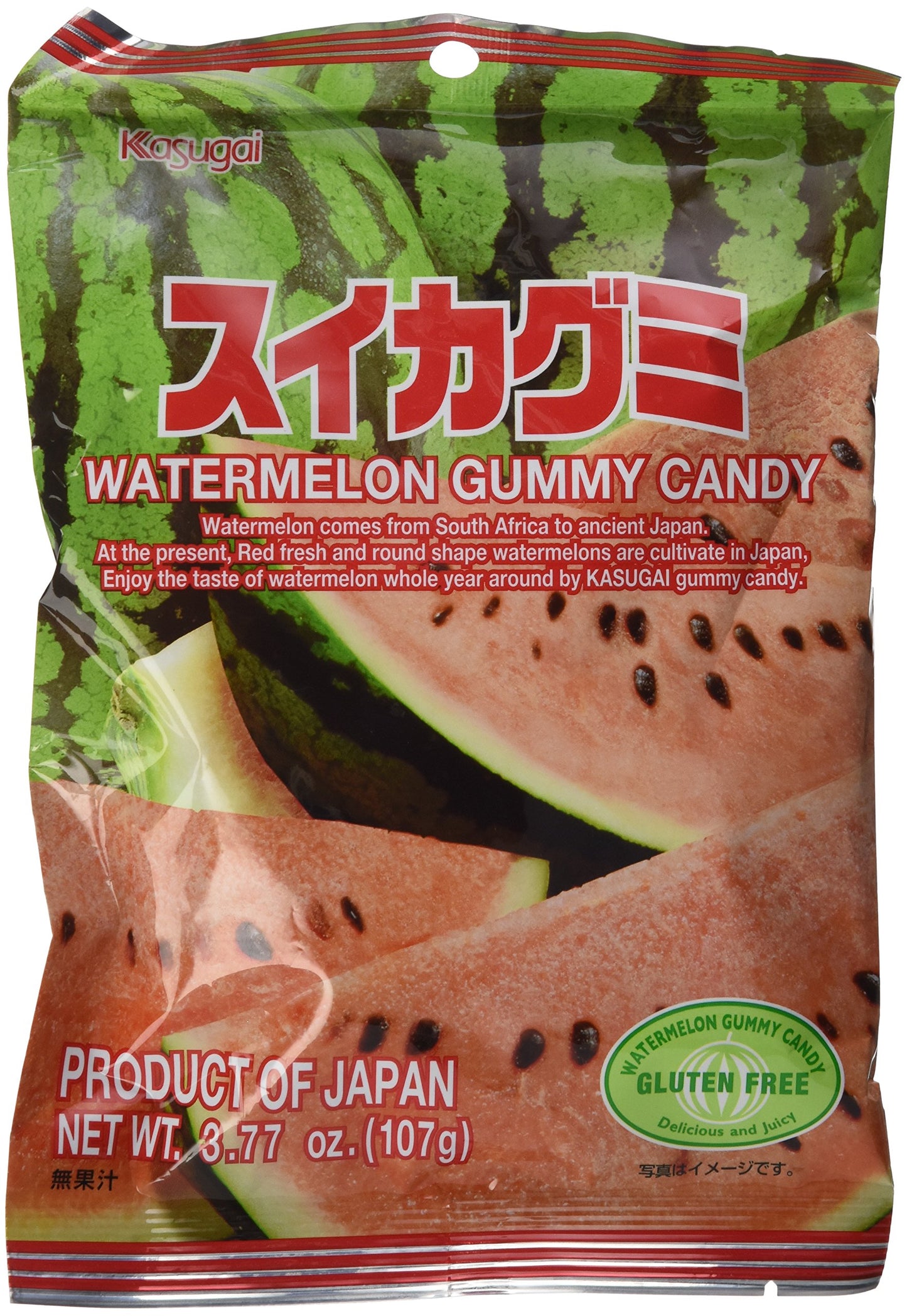 Japanese Gummy Candy From Kasugai - Watermelon - 107G