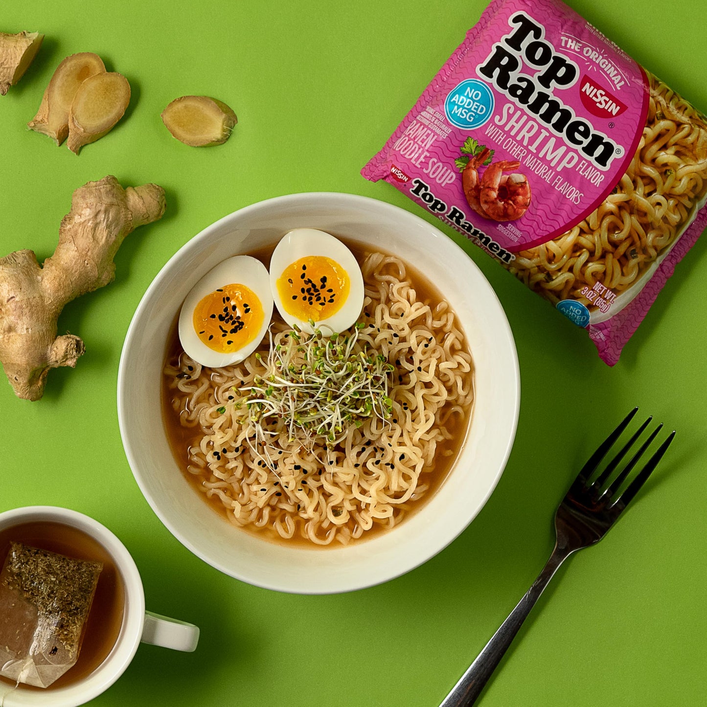 Nissin Top Ramen Noodle Soup, Shrimp Flavor, 3 Ounce (Pack Of 24)