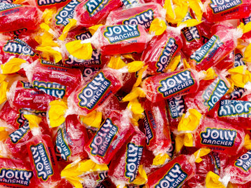 CHERRY JOLLY RANCHER Hard Candy Original Flavor 1 lb - Bulk Bag  Individually Wrapped (74 Pieces)