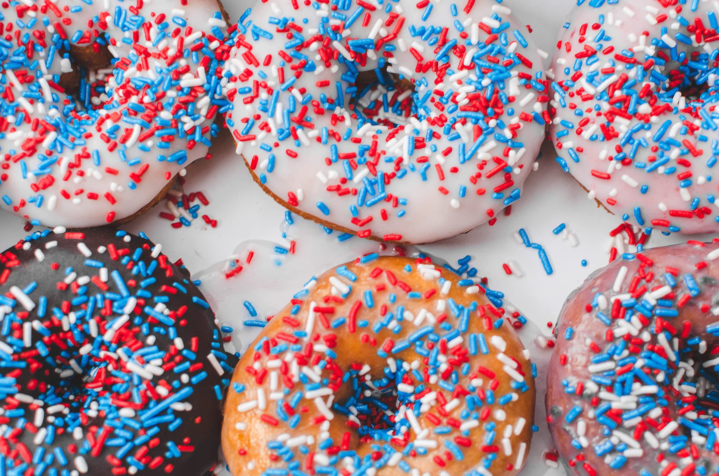 Unpretentious Red, White & Blue Sprinkles, 1.5 lb Decorative Dessert Topping, Patriotic Jimmies