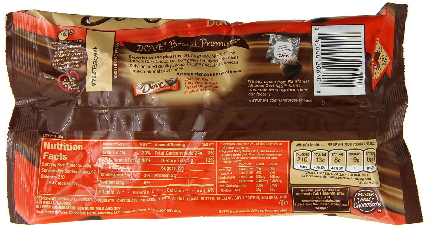 Dove Dark Chocolate Promises, 9.5-Ounce Packages (Pack of 4)