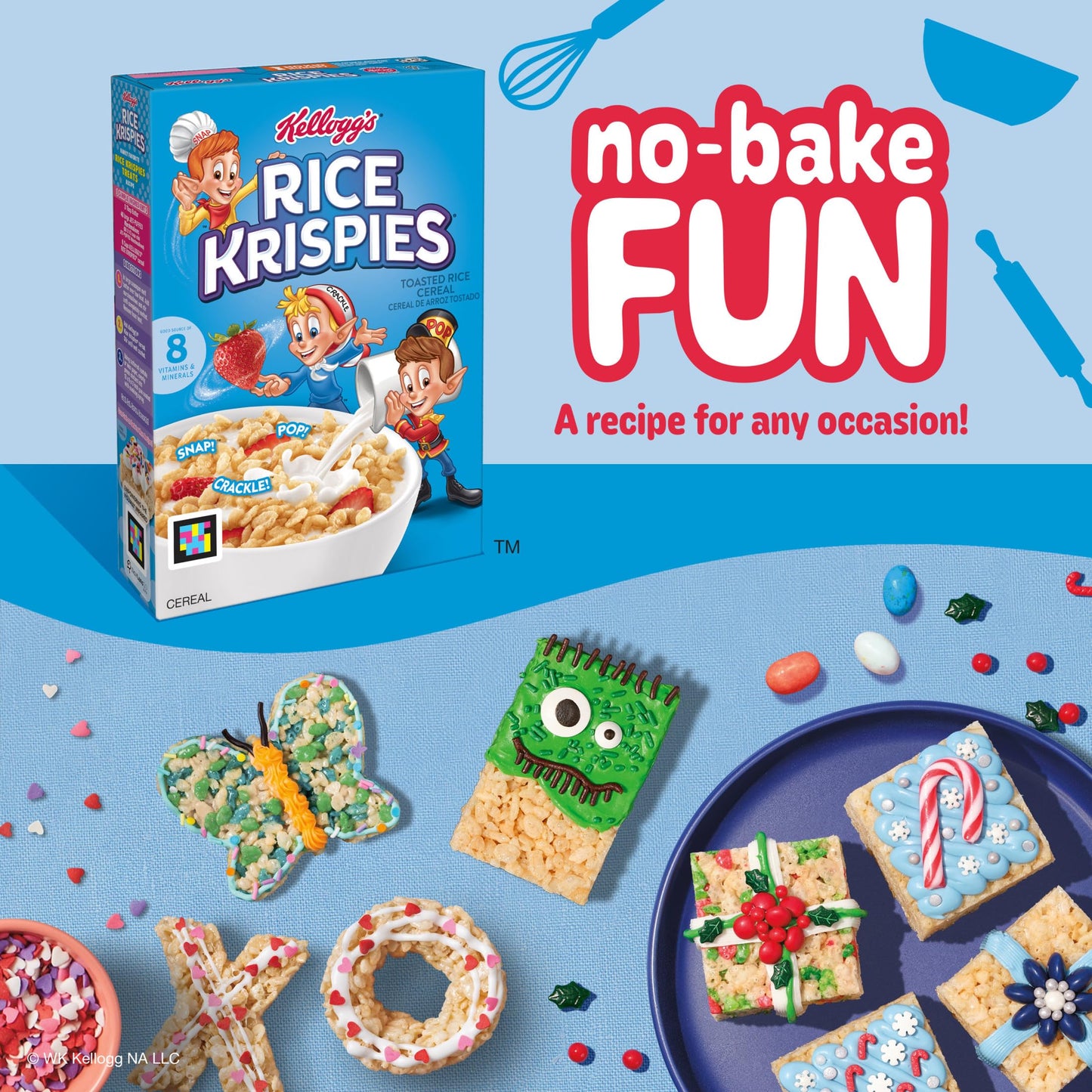 Rice Krispies Kellogg'S Frosted Krispies Breakfast Cereal,Kids Snacks,Baking Marshmallow Treats,Original,13Oz Box (1 Box)