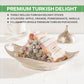Eastanbul Turkish Delight Candy Sticks Pistachio Filled 17.6Oz, W/ 4 Flavors: Apple, Orange, Pomegranate, Vanilla International