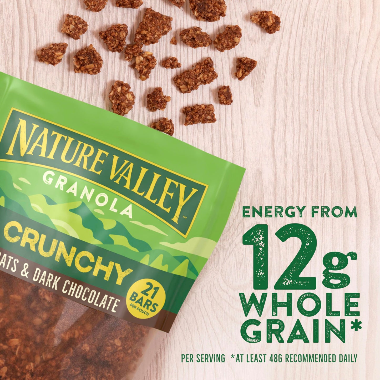 Nature Valley Crunchy Granola, Oats And Dark Chocolate, Resealable Bag, 16 Oz