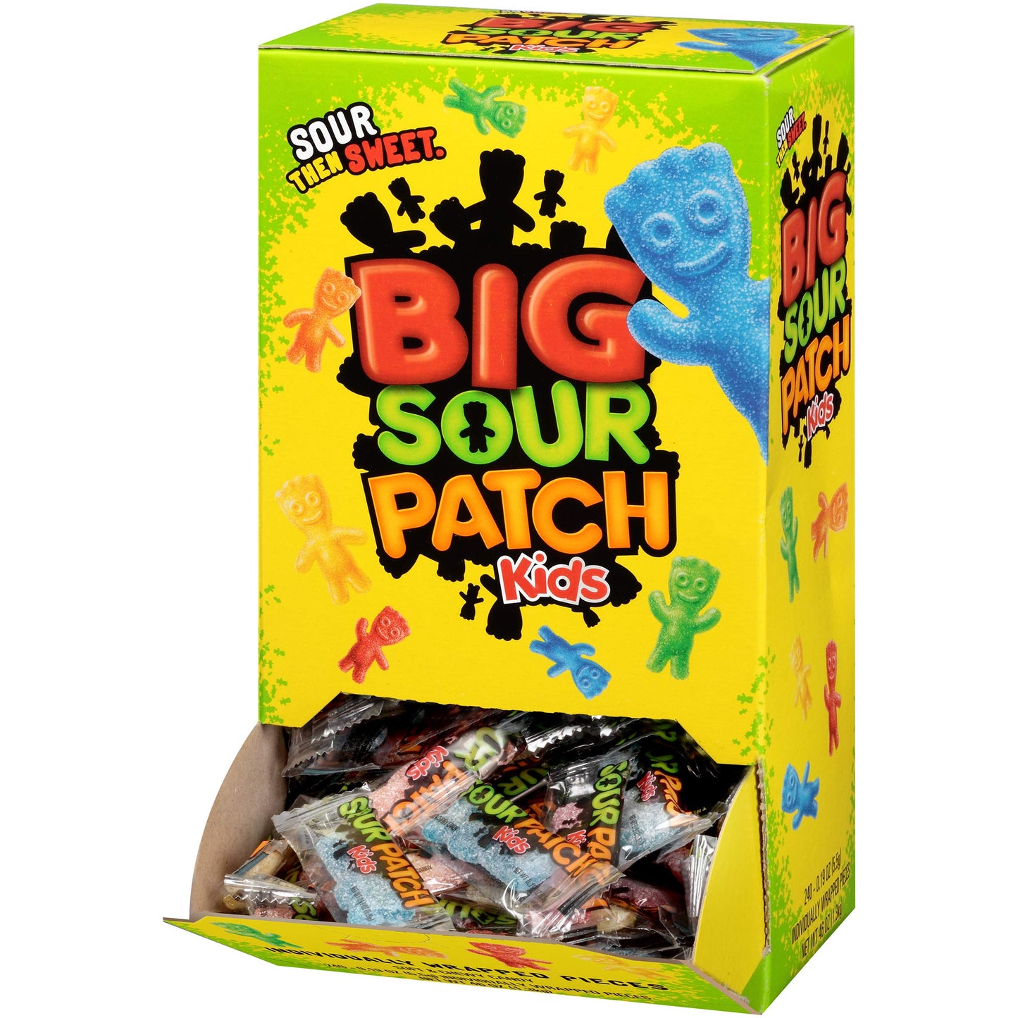 Sour Kids Big Kids Individually Wrapped Soft & Chewy Candy  240 Count Display Box  Sour Gummy Candy