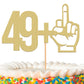 MYAMPED 49+1 Cake Topper - Glitter Black 50th Birthday Cake Decorations, Perfect for Fifty Birthday Party, 50th Anniversary or 5