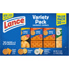 Lance Sandwich Crackers, Variety Pack, 3 Flavors, 20 Individually Wrapped Packs, 6 Sandwiches Each
