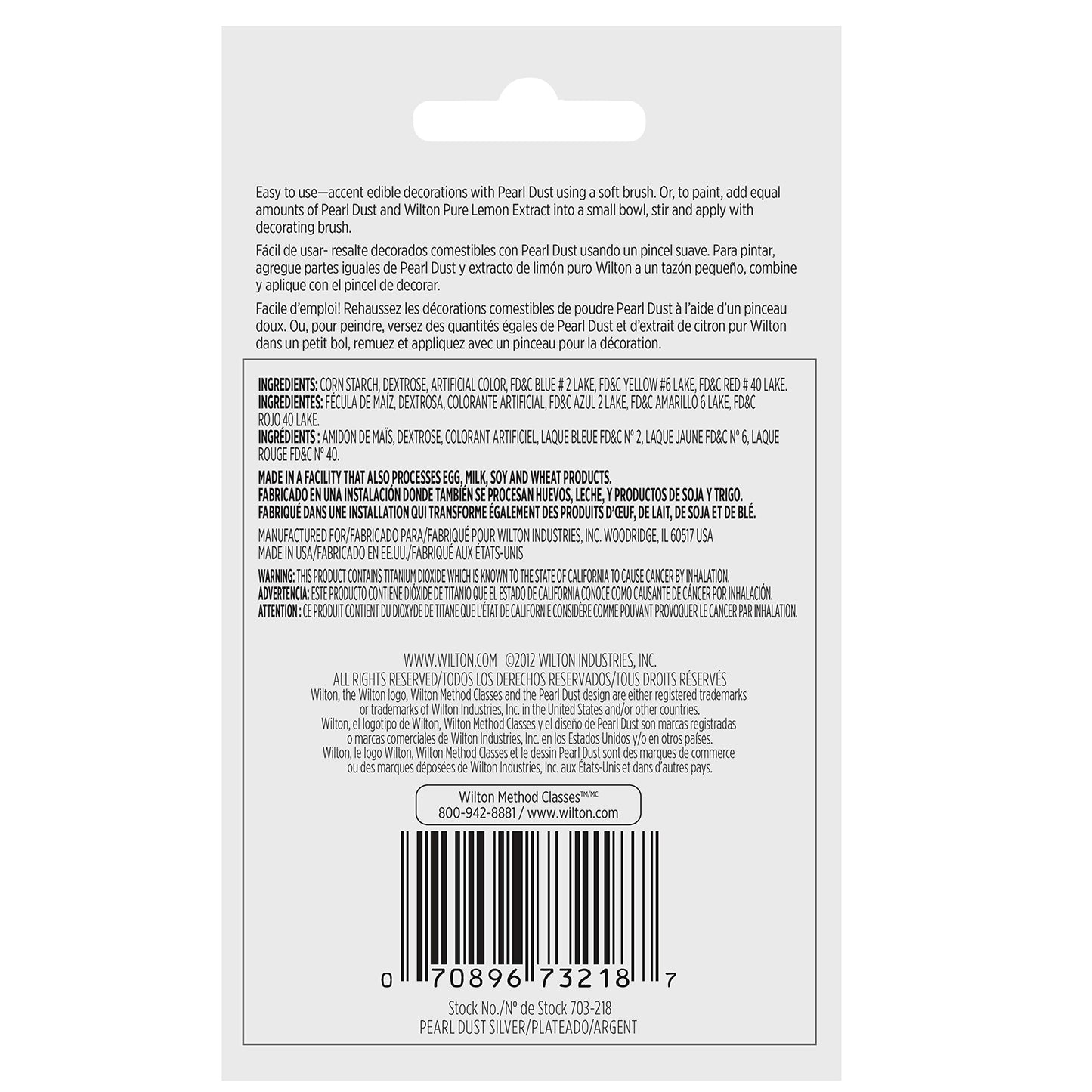 Wilton Silver Pearl Dust, 0.5 oz. - Edible Decorating Powder, Model 703-218