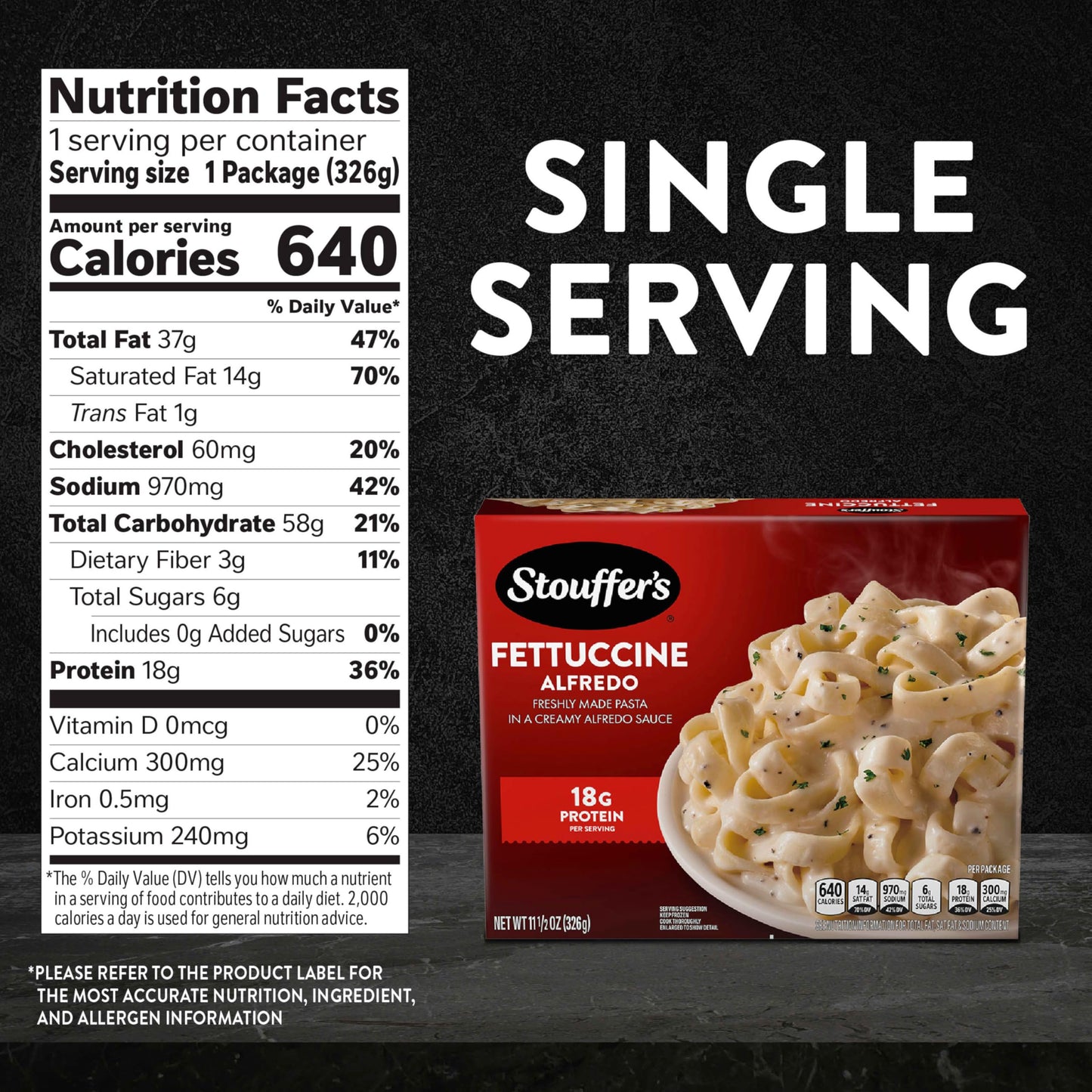 Stouffers Fettuccini Alfredo Frozen Meal