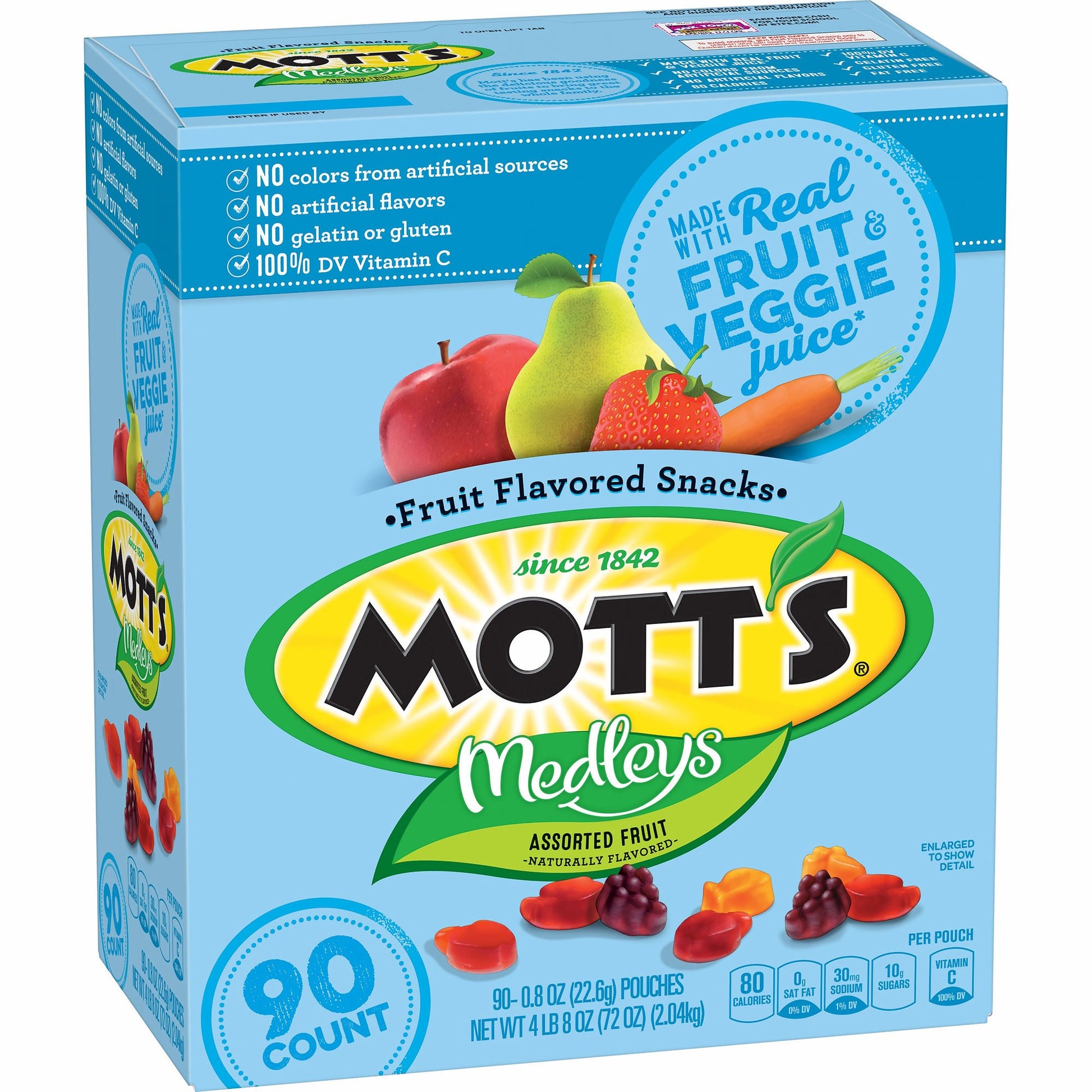 Motts Medley Assorted Fruit Flavored Snacks (90 Count)