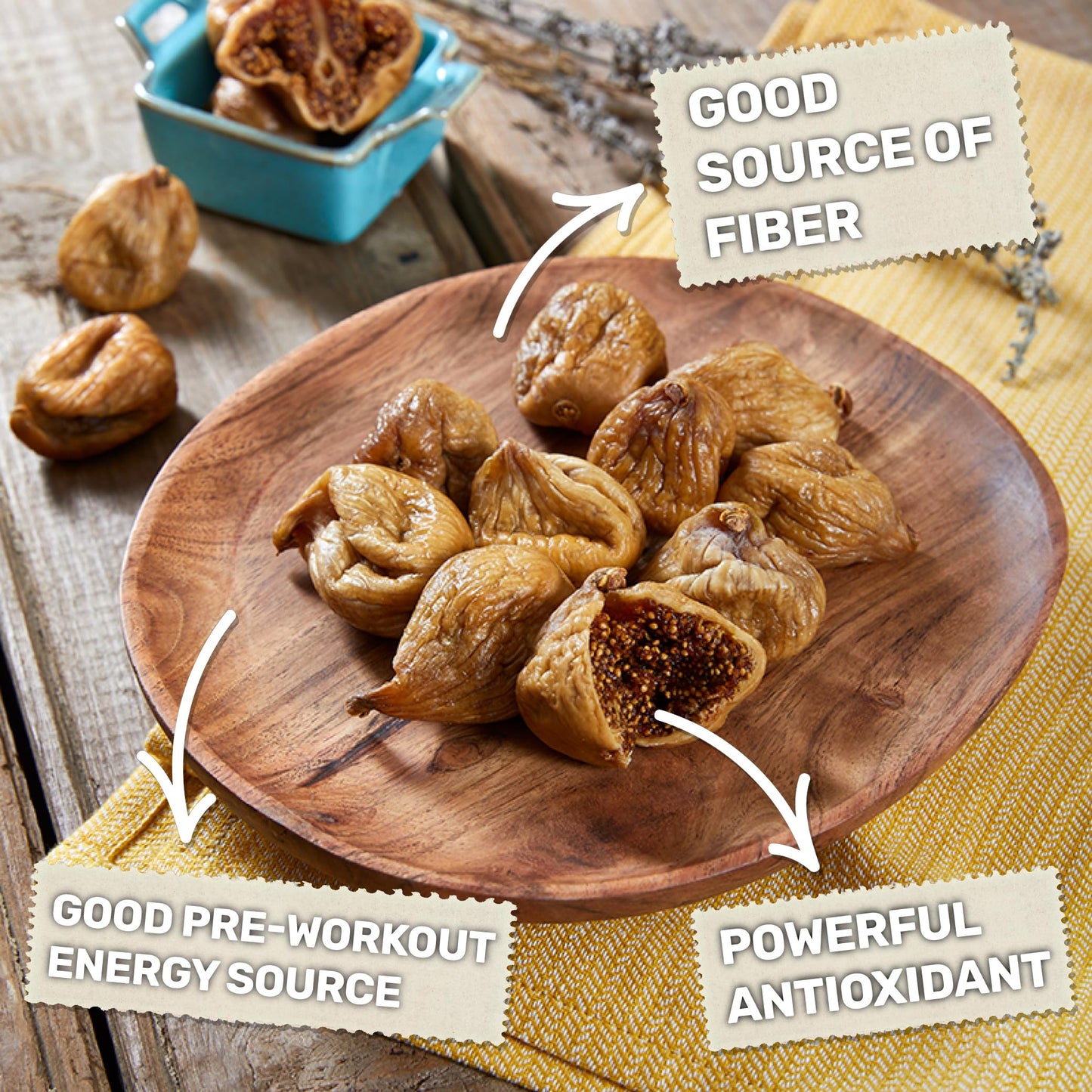 Happy Village Organic Soft Dried Figs On The Go - 3 Bags (15 Individual Portion Packs) | Healthy, Organic, Non-Gmo, Vegan, Koshe