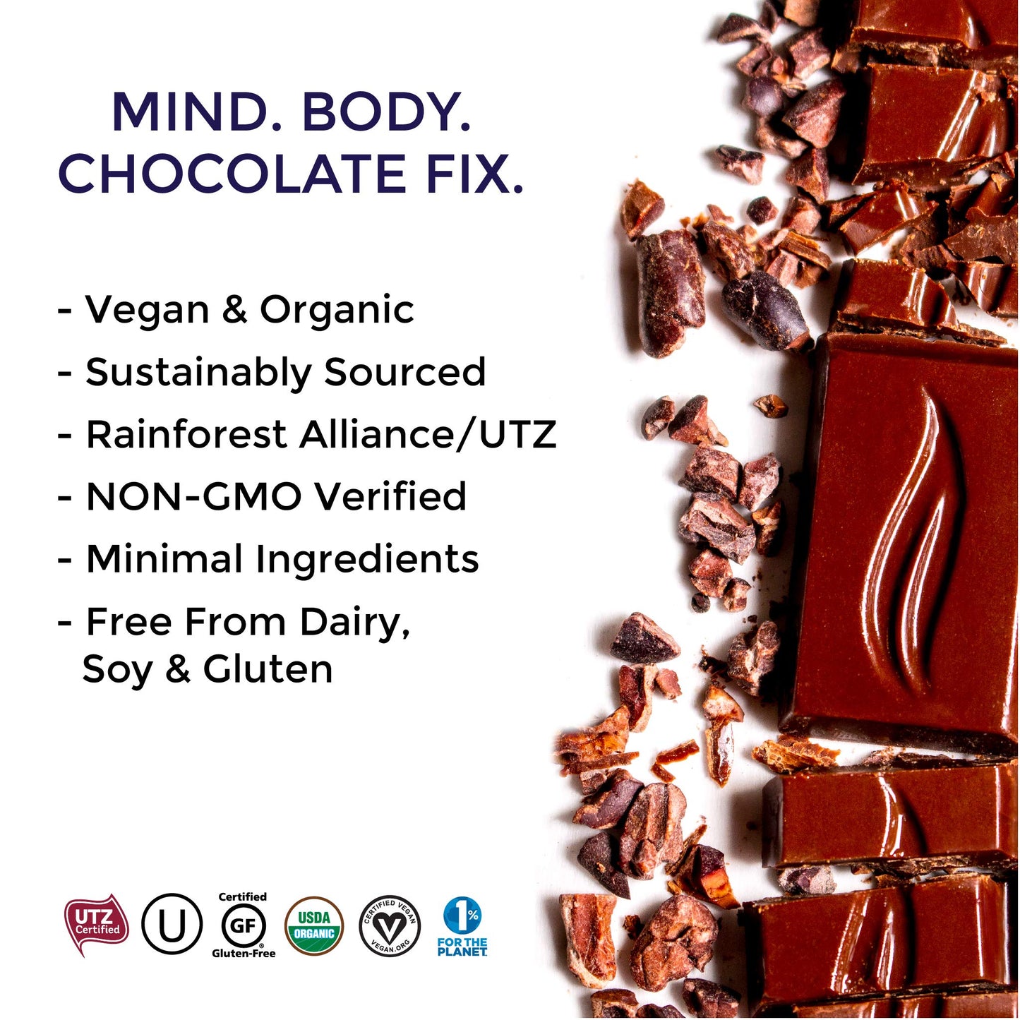 Pascha Organic Dark Chocolate Bars 70% Cacao With Arabica Coffee, Utz, Gluten Free & Non Gmo, 2.8 Oz, Pack Of 10
