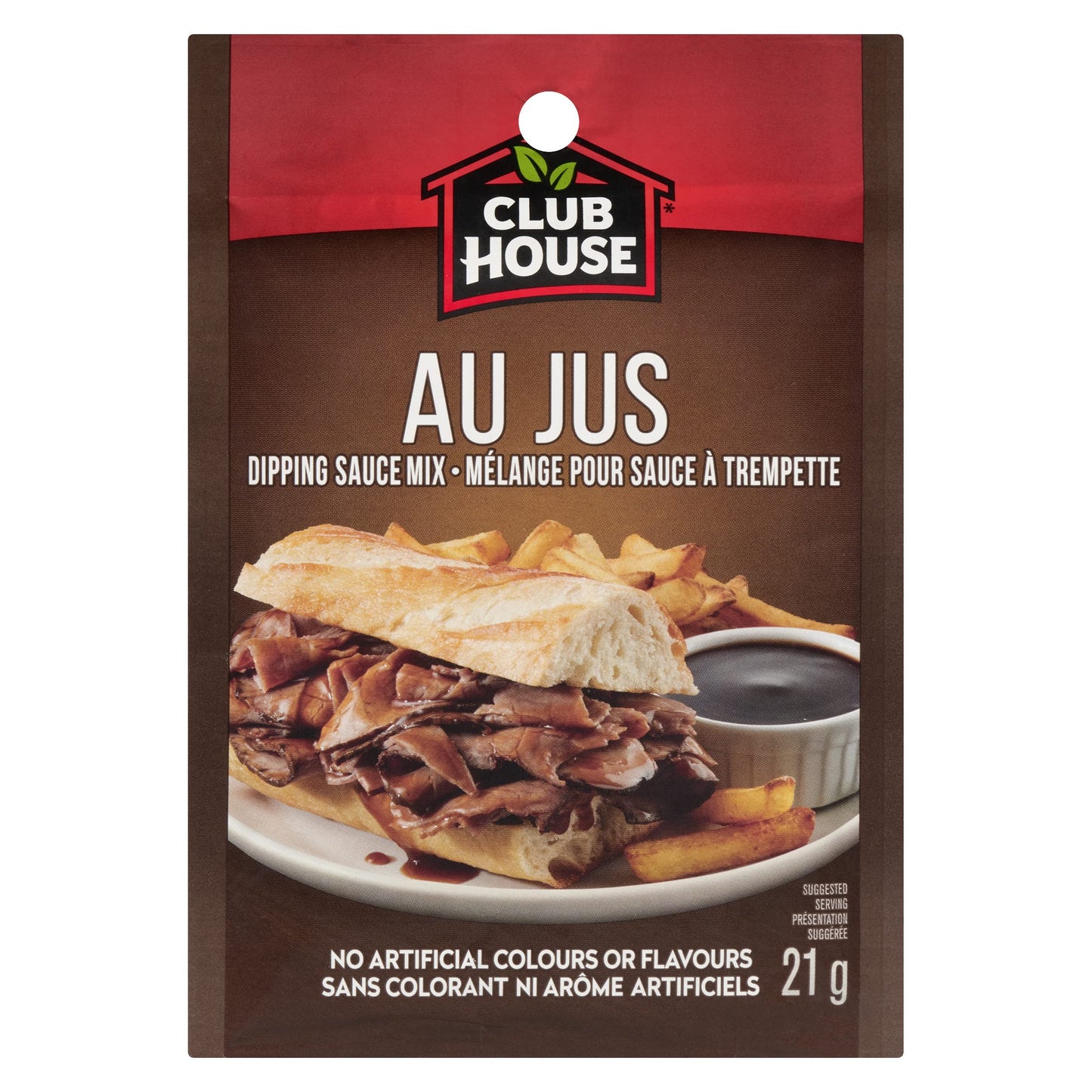 Club House Au Jus Gravy Dipping Sauce Mix, 21g/1oz., Imported from Canada)