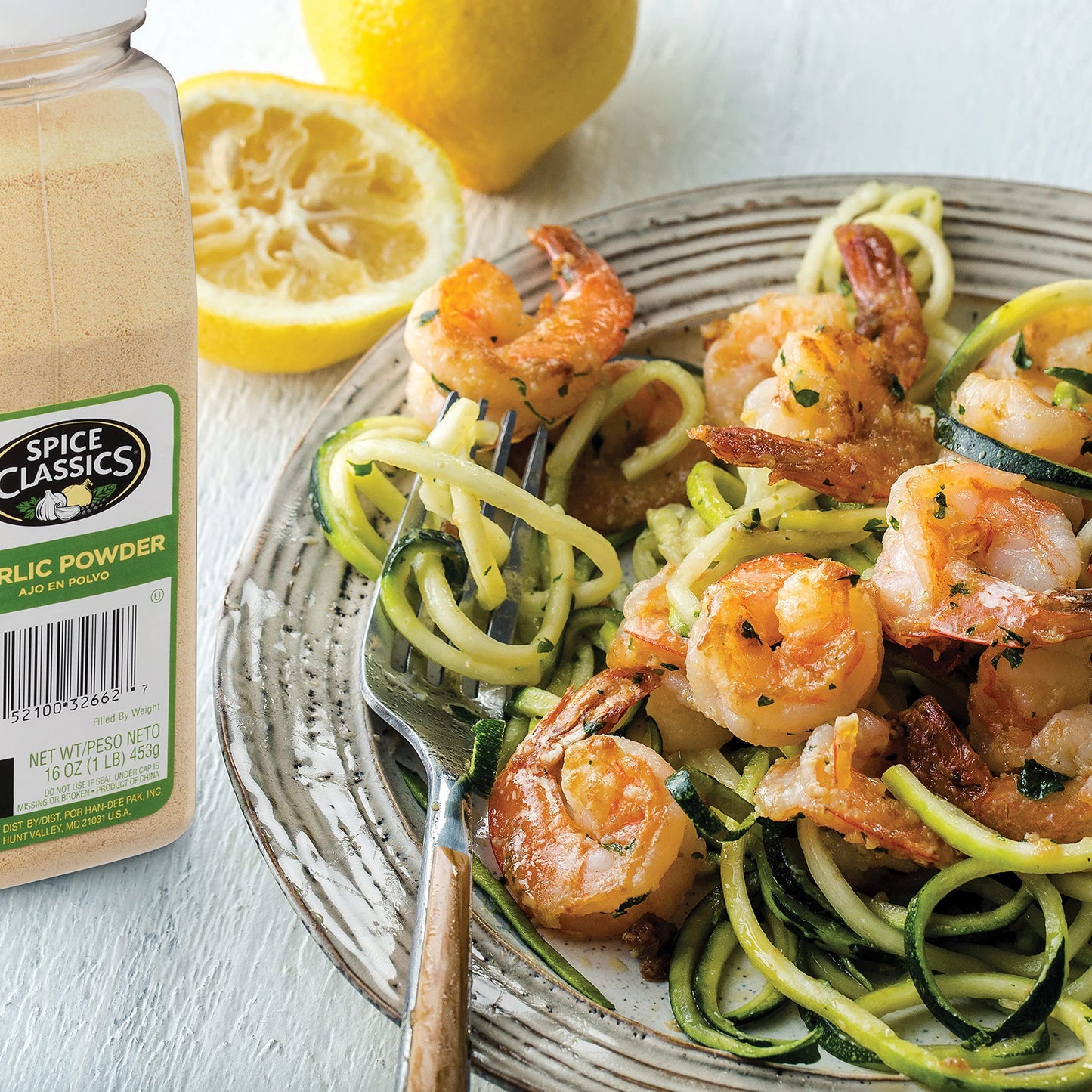 Spice Classics Garlic Powder, 16 Oz - One 16 Ounce Container Of Garlic Powder, Best To Flavor Vegetables, Grilled Meats, Salads, Dressings And More